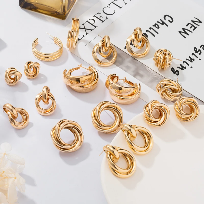 2021 Trendy Gold Color Stainless Steel Hoop Earrings for Women Small Simple Round Circle Huggies Earrings Steampunk Accessories
2021 Trendy Gold Color Stainless Steel Hoop Earrings for Women Small Simple Round Circle Huggies Earrings Steampunk Accessories