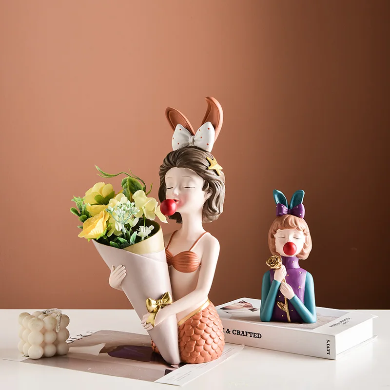Lovely Mermaid Modelling Flower Pot Table Decor Figurine Ornaments Nordic Style Living Room Decoration Accessories
Lovely Mermaid Modelling Flower Pot Table Decor Figurine Ornaments Nordic Style Living Room Decoration Accessories