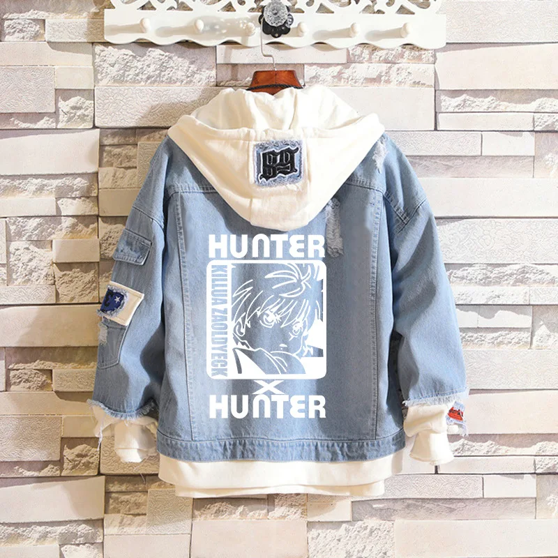HUNTERxHUNTER Denim Jacket Men/women Autumn Winter Outwear Jean Coats and Jackets Harajuku Hisoka Jacket Coats Plus Size
HUNTERxHUNTER Denim Jacket Men/women Autumn Winter Outwear Jean Coats and Jackets Harajuku Hisoka Jacket Coats Plus Size