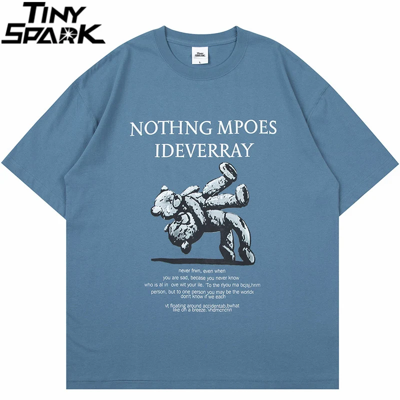 Мужская Уличная футболка в стиле хип-хоп, забавная Футболка с принтом медведя и буквами, 2021, Harajuku, хлопковая Повседневная футболка с коротки...
Мужская Уличная футболка в стиле хип-хоп, забавная Футболка с принтом медведя и буквами, 2021, Harajuku, хлопковая Повседневная футболка с коротки...