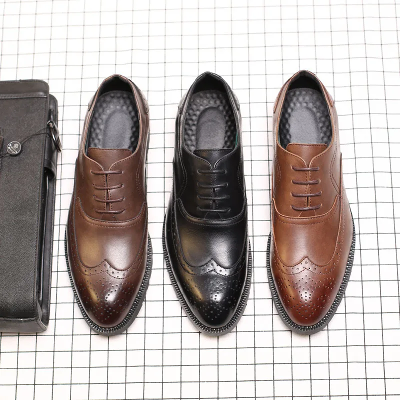 

Men Brogue Fashion Oxford Dress Shoes Male Well-dressed Gentleman Handcrafted Footwear for Modern Men