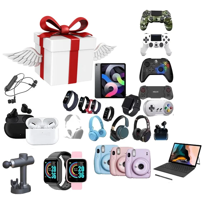 A Gift Package Full of Mystery for Electronic Products Exciting To Open The Box. Different Surprises and Unexpected Gifts
A Gift Package Full of Mystery for Electronic Products Exciting To Open The Box. Different Surprises and Unexpected Gifts