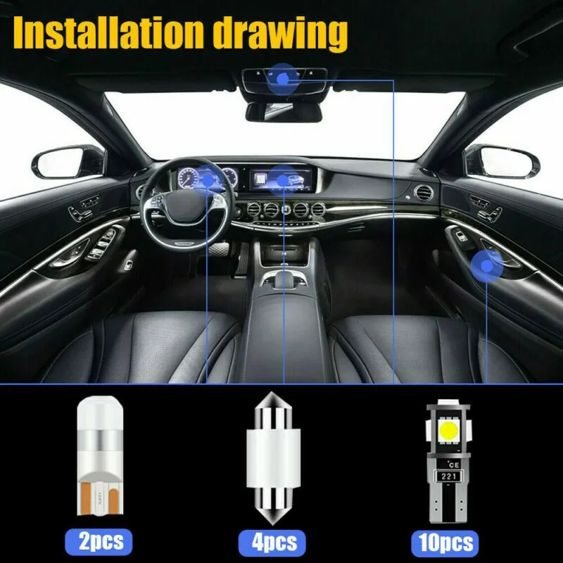 License Plate Lights LED Bulbs Plate Spare Lights Trunk Vanity Mirror Lights White Car
License Plate Lights LED Bulbs Plate Spare Lights Trunk Vanity Mirror Lights White Car