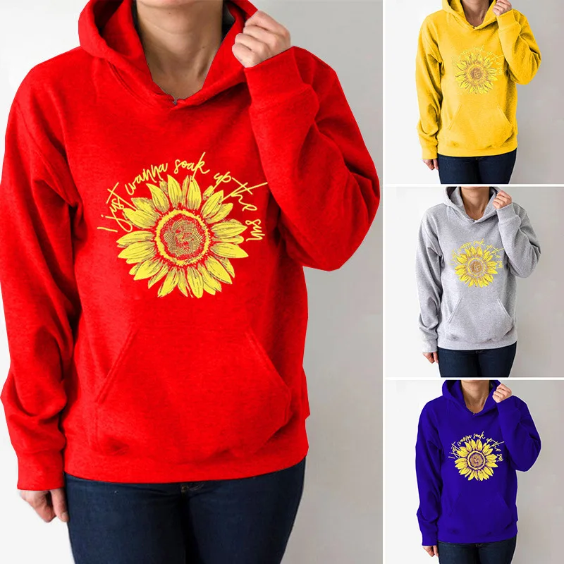 Golden Sunflower Printed Hoodies Women Fleece Long Sleeve Loose Sweatshirt with Hat Girls Women Hoodie Pullovers Winter
Golden Sunflower Printed Hoodies Women Fleece Long Sleeve Loose Sweatshirt with Hat Girls Women Hoodie Pullovers Winter