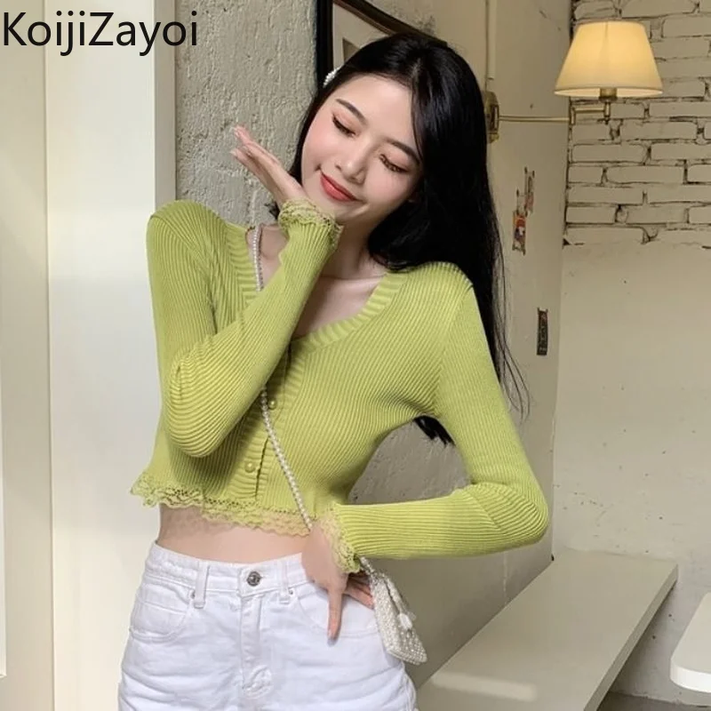 Koijizayoi Women Sexy Solid Cardigan Thin Slim Korean Lady Chic Kardigan Spring Autumn Fashion Cropped Tops 2022 Women Clothing
Koijizayoi Women Sexy Solid Cardigan Thin Slim Korean Lady Chic Kardigan Spring Autumn Fashion Cropped Tops 2022 Women Clothing
