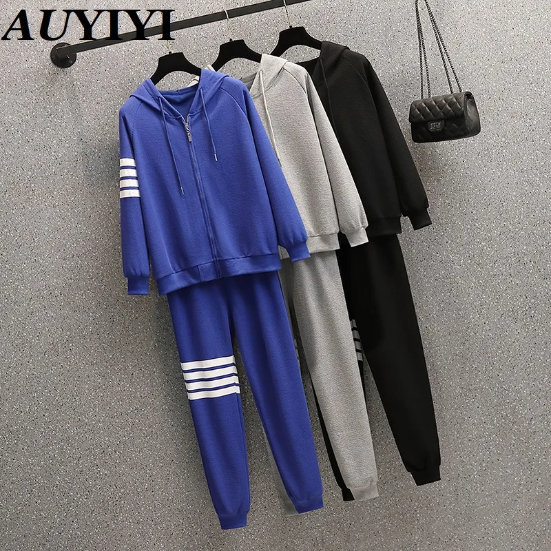 AUYIYI 2021 Autumn New Fashion Casual Simple Plus Size Women's Slim Zipper Cardigan Sweater Trousers Two-Piece Suit
AUYIYI 2021 Autumn New Fashion Casual Simple Plus Size Women's Slim Zipper Cardigan Sweater Trousers Two-Piece Suit