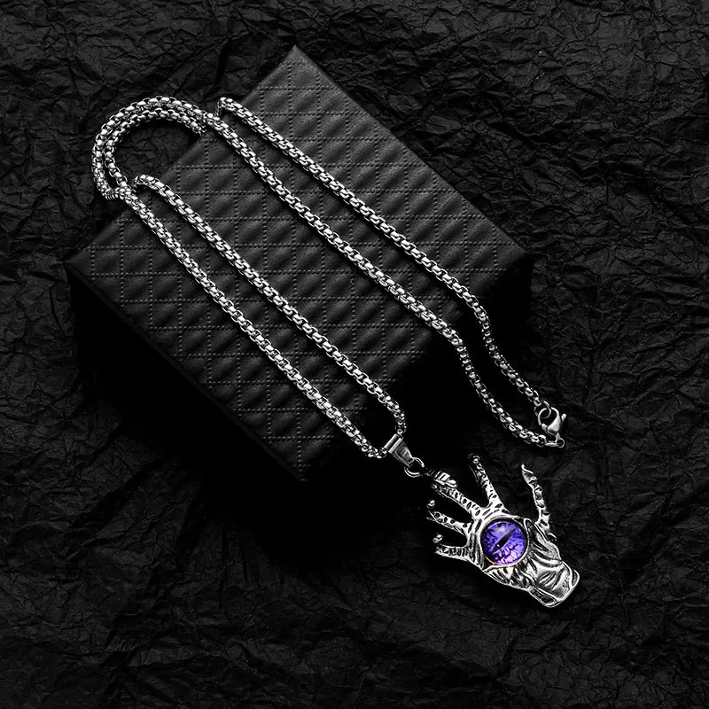New Hip Hop Domineering Fashion Street Necklace Demon Eye Pendant for Women Men Long Sweater Chain Punk Party Jewelry
New Hip Hop Domineering Fashion Street Necklace Demon Eye Pendant for Women Men Long Sweater Chain Punk Party Jewelry