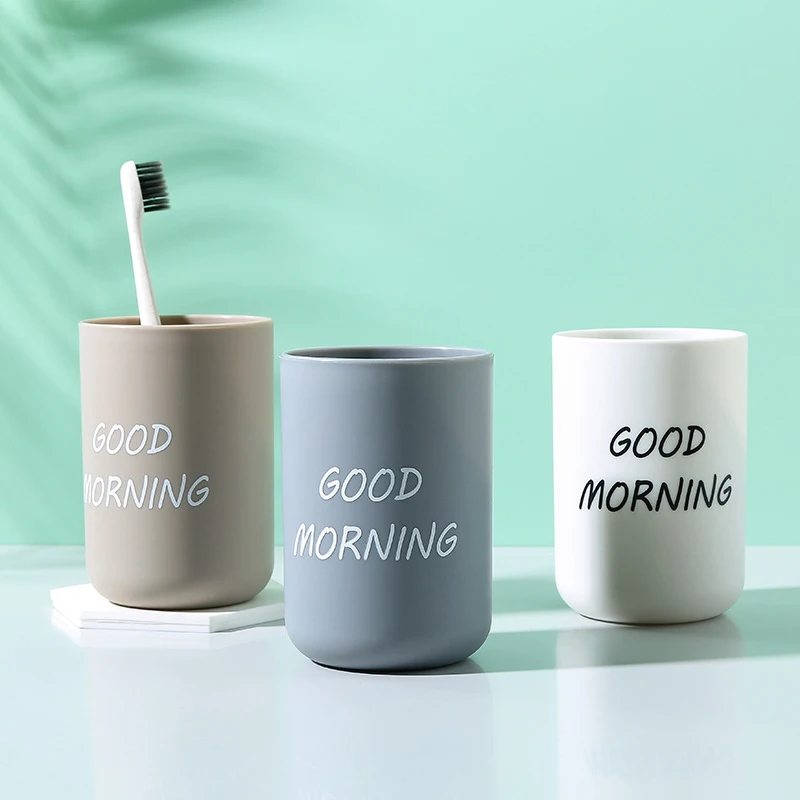 Simple Travel Nordic Good Morning Mouthwash Cup Creative Children Brushing Cup Plastic Toothbrush Cup Bathroom Accessories
Simple Travel Nordic Good Morning Mouthwash Cup Creative Children Brushing Cup Plastic Toothbrush Cup Bathroom Accessories