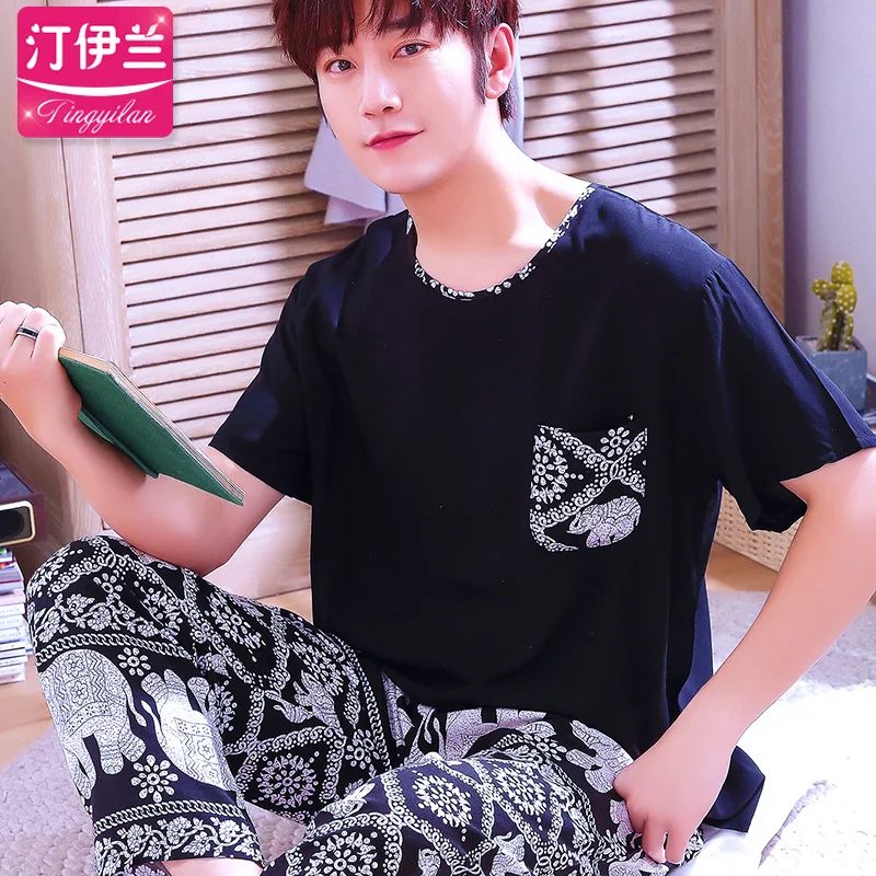 Men's Pajamas Sets Summer Men Pyjama Set Casual Sleepwear Male Short Sleeve Nightwear Short Top Pant Leisure Outwear Homewear
Men's Pajamas Sets Summer Men Pyjama Set Casual Sleepwear Male Short Sleeve Nightwear Short Top Pant Leisure Outwear Homewear