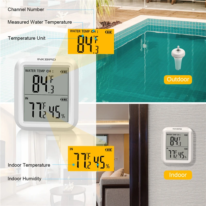 Inkbird Trending Brands Wireless Floating Pool Thermometer IPX7 Waterproof Digital Temperature Recorder for Bath Spring Pond Spa
Inkbird Trending Brands Wireless Floating Pool Thermometer IPX7 Waterproof Digital Temperature Recorder for Bath Spring Pond Spa