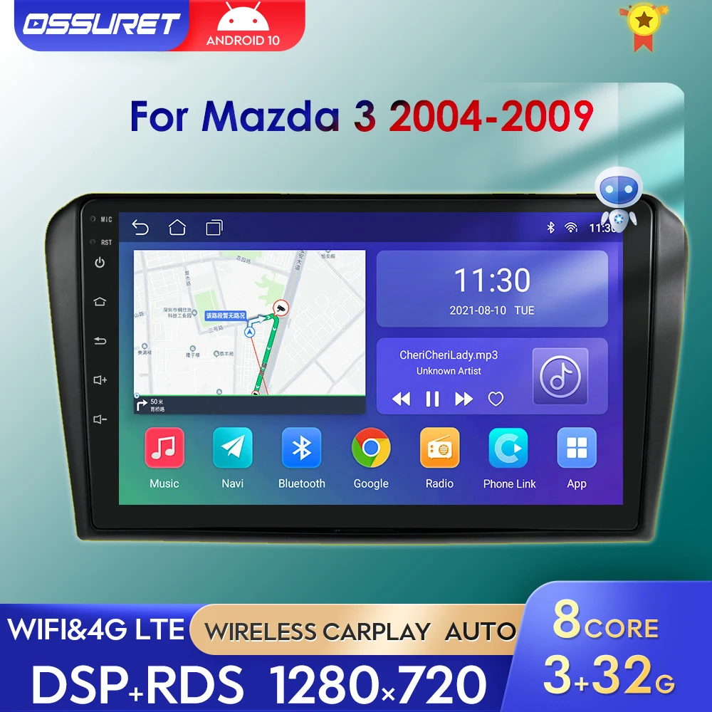 Автомобильный радиоприемник 2 ГБ + 32 ГБ Android 10 для Mazda 3 2004-2009 Maxx Axel Wifi автомобильный стерео Dvd Gps навигация стерео Мультимедийный Плеер
Автомобильный радиоприемник 2 ГБ + 32 ГБ Android 10 для Mazda 3 2004-2009 Maxx Axel Wifi автомобильный стерео Dvd Gps навигация стерео Мультимедийный Плеер