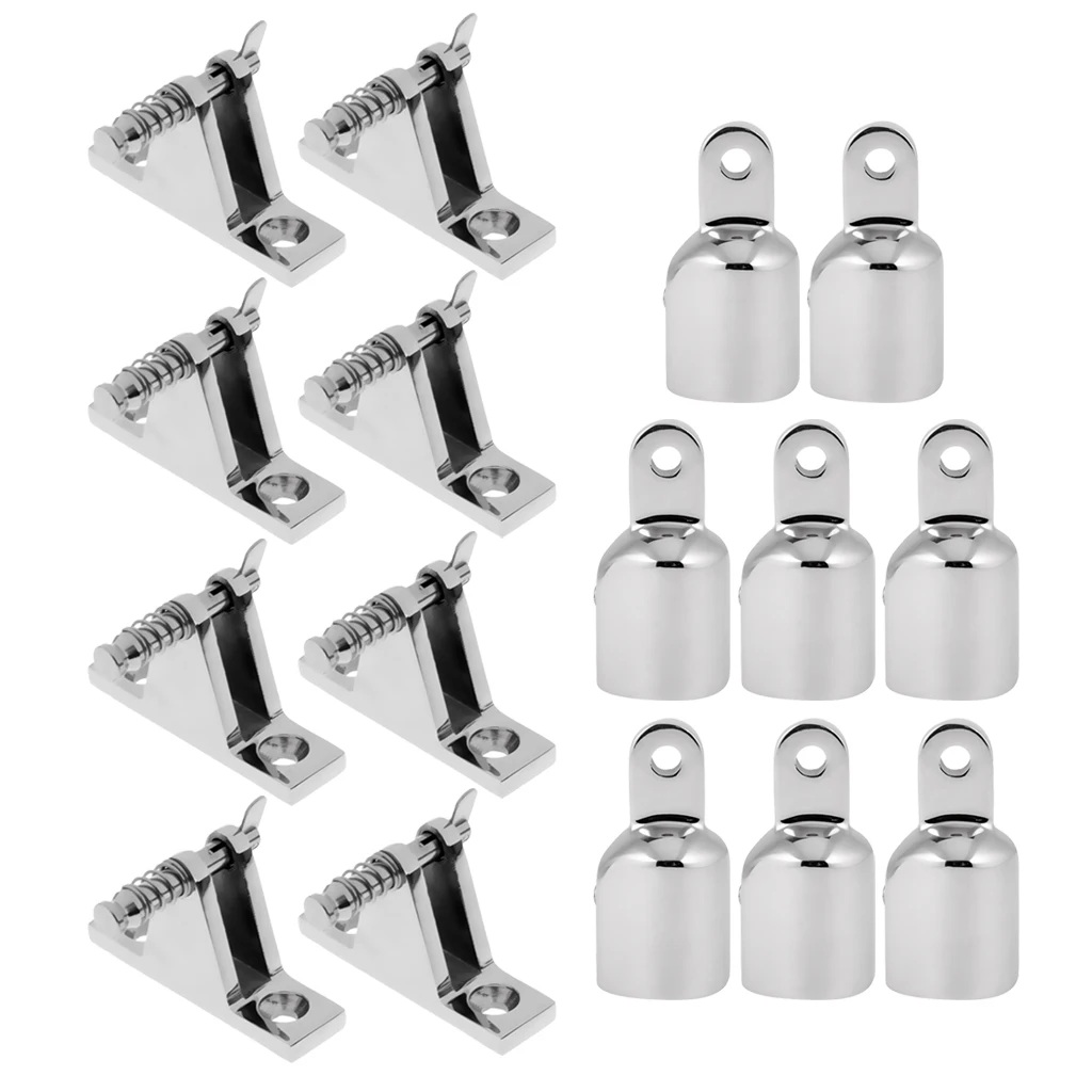 8x Marine Boat Deck Hinge Mount with 8Pcs 1 inch (25mm) Eye End Cap Bimini Top Fitting
8x Marine Boat Deck Hinge Mount with 8Pcs 1 inch (25mm) Eye End Cap Bimini Top Fitting