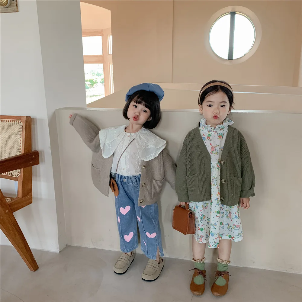 Girls Cardigan Children's Outerwear Kids Knit Sweater 2021 Autumn Toddler Knitted Jacket Korean Style Child Coat Girl Clothes
Girls Cardigan Children's Outerwear Kids Knit Sweater 2021 Autumn Toddler Knitted Jacket Korean Style Child Coat Girl Clothes