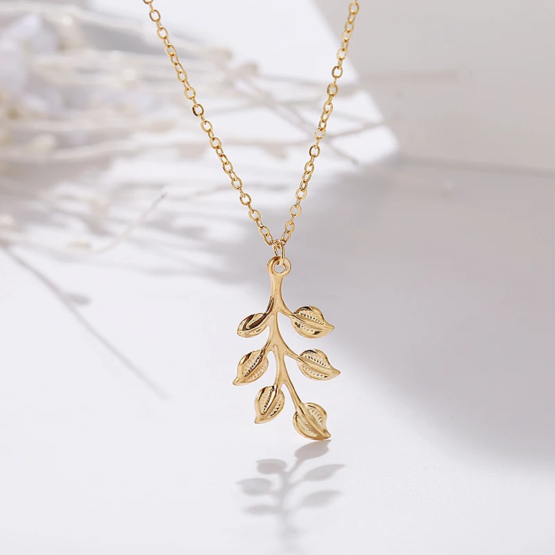 Simple Fashion Necklace Women Elegant Leaves Pendant Necklace Gold Color Clavicle Chain Charm Chokcer Female Party Jewelry Gifts
Simple Fashion Necklace Women Elegant Leaves Pendant Necklace Gold Color Clavicle Chain Charm Chokcer Female Party Jewelry Gifts