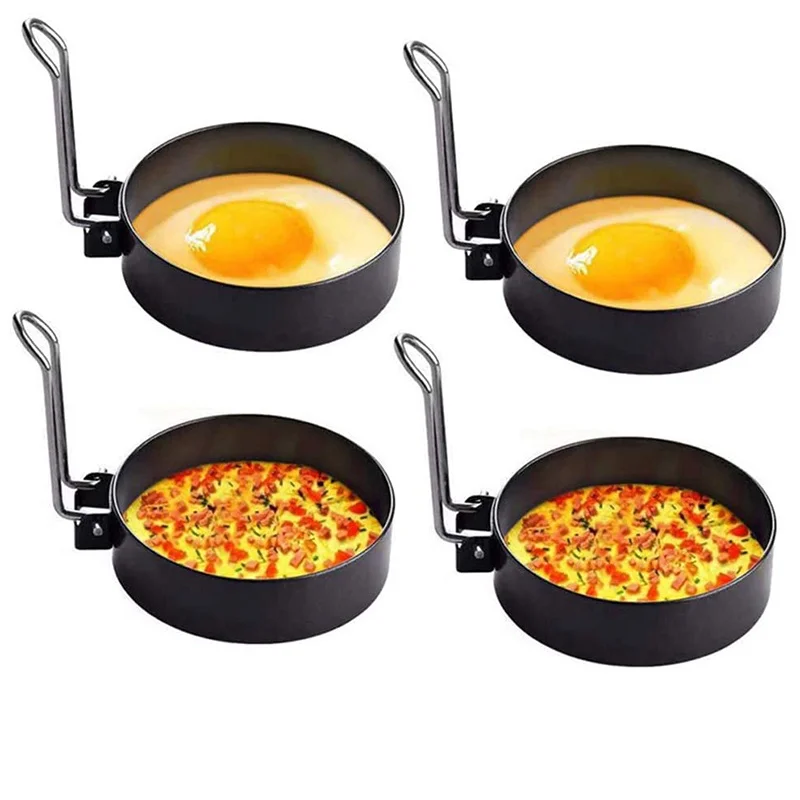 Fried Egg Mold With Handle Nonstick Stainless Steel Round Pancake Mold Fried Egg Shaper Omelette Mold Easy Fast Cooking Tools 
Fried Egg Mold With Handle Nonstick Stainless Steel Round Pancake Mold Fried Egg Shaper Omelette Mold Easy Fast Cooking Tools