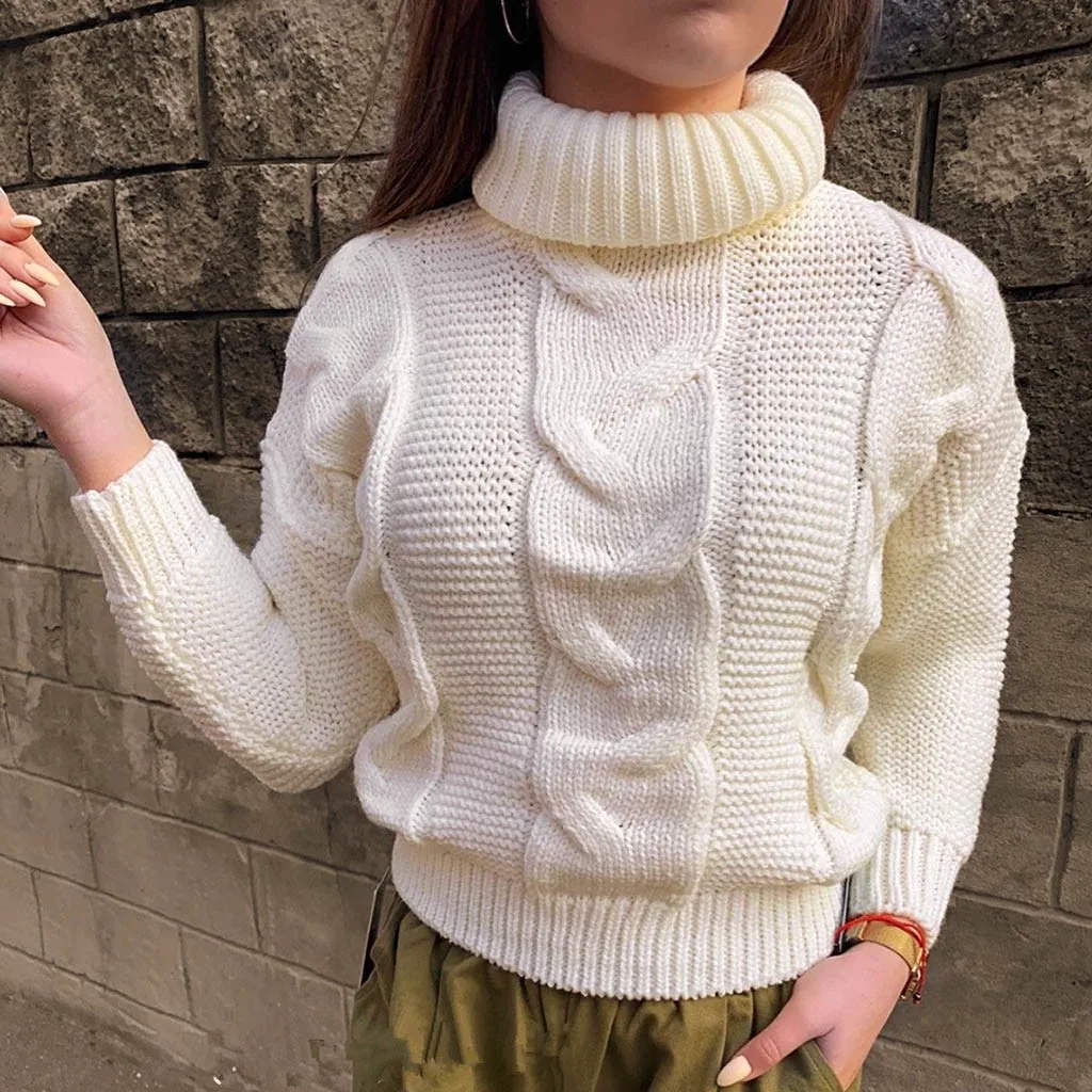 Women's Solid Color Turtleneck Pullover Long Sleeve Sweater fall 2020 women clothing 
Women's Solid Color Turtleneck Pullover Long Sleeve Sweater fall 2020 women clothing