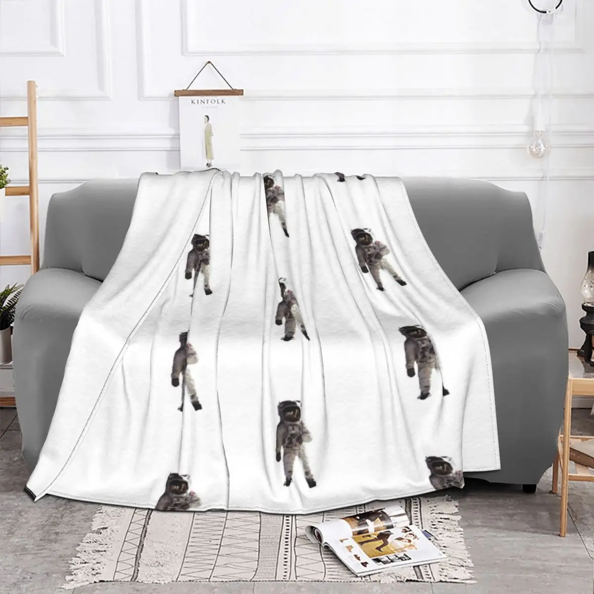 

Одеяло для астронавта из кораллового флиса, плюшевое зимнее очень теплое дышащее одеяло для дивана, дорожное одеяло