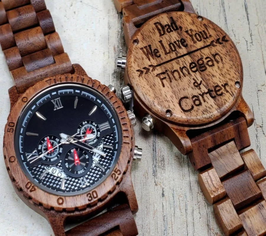 Кварцевые Для мужчин мужские часы изготовленный на заказ бренд деревянные для