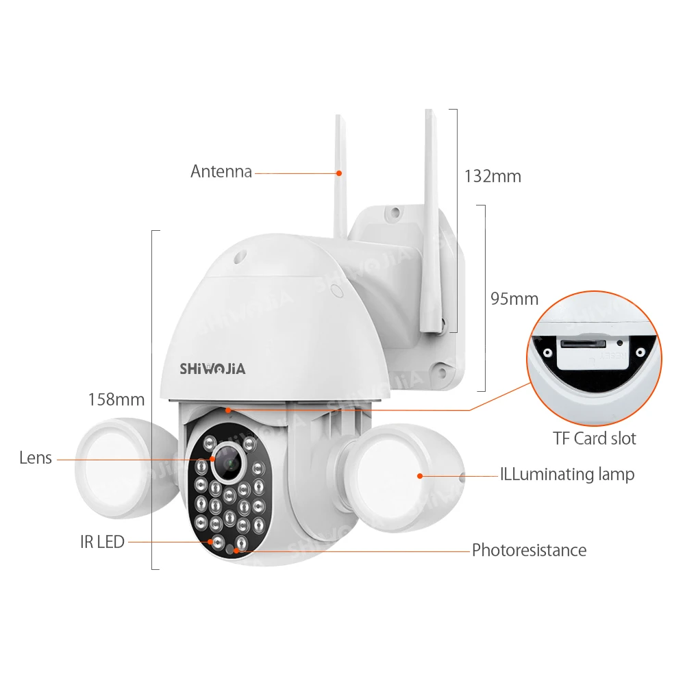 Прожектор для системы видеонаблюдения shiвоенia с Wi Fi 5 Мп|Камеры видеонаблюдения| |