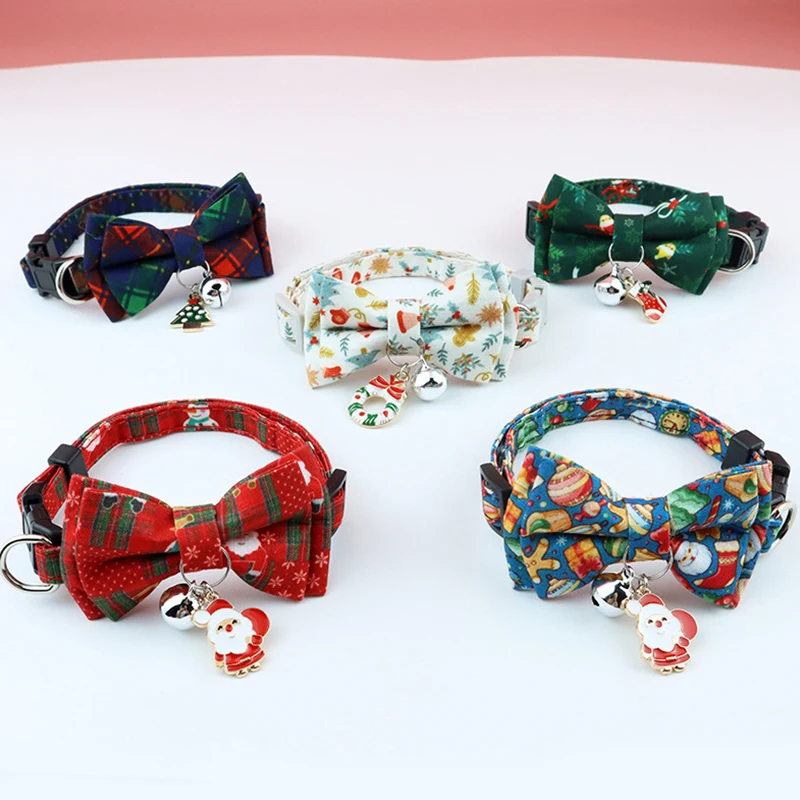 Christmas Theme Dog Cat Collar Adjustable Collars Breakaway With Bell Bow Knot Puppy Kitten Dressing Up Pendant Collars
Christmas Theme Dog Cat Collar Adjustable Collars Breakaway With Bell Bow Knot Puppy Kitten Dressing Up Pendant Collars