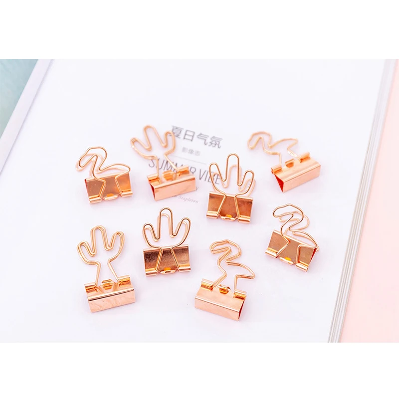 4pcs Creative Rose Gold Cartoon Flamingo cactus plastic bag sealer Long Tail Clip Student Data Clamp packet sealer Dovetail Clip
4pcs Creative Rose Gold Cartoon Flamingo cactus plastic bag sealer Long Tail Clip Student Data Clamp packet sealer Dovetail Clip