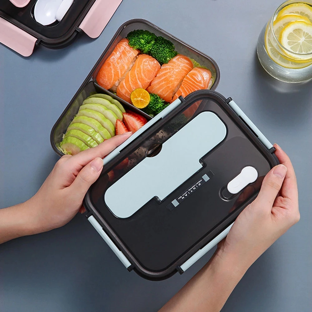 Lunch Box Kitchen Work Student Outdoor Activities Travel Microwave Heating Food Container Plastic Bento Storage Snacks Boxes | Дом и сад