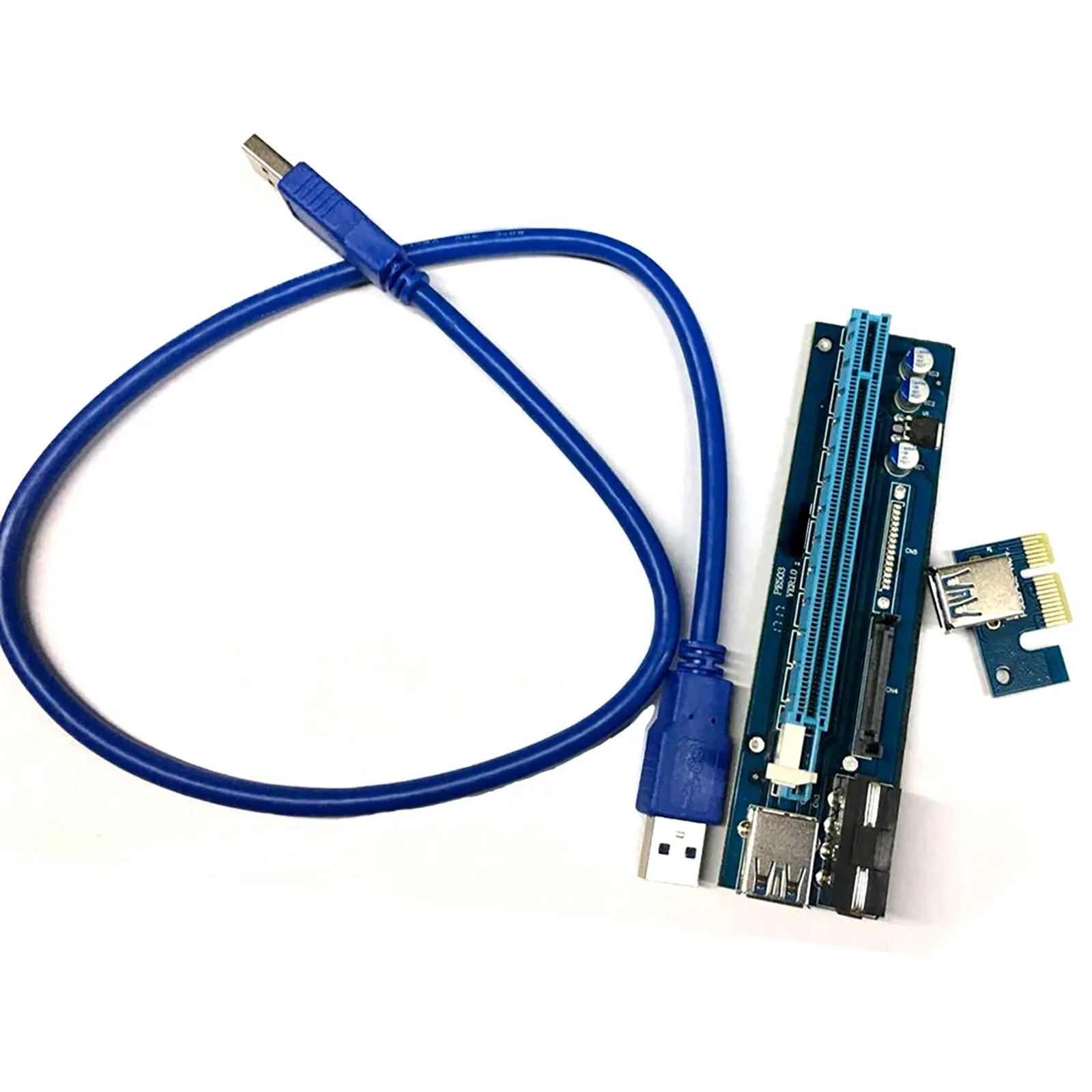 PCI-E для Биткоин-Litecoin-ETH монета PCIe VER006C 4Pin + SATA двойной Интерфейс 16x 1x Питание Райзер