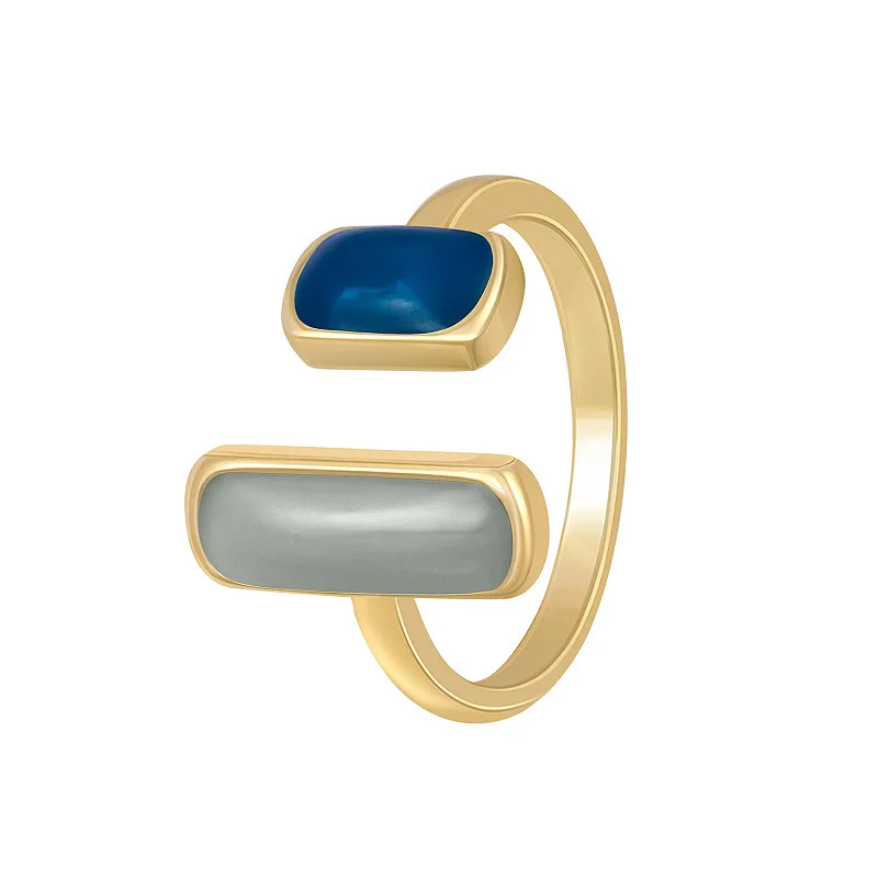 French Retro Romantic Color Matching Drop Glaze Gold Open Rings For Woman 2021 Korean Fashion Jewelry Party Girls' Luxury Ring
French Retro Romantic Color Matching Drop Glaze Gold Open Rings For Woman 2021 Korean Fashion Jewelry Party Girls' Luxury Ring