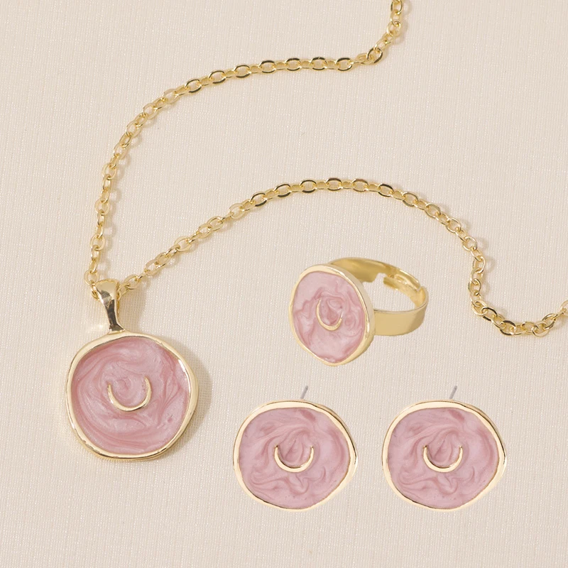 Lost Lady Fashion Enamel Moon Star Earrings Ring Necklace for Women Women's Metal Lightning Heart shaped Jewelry Sets Wholesale
Lost Lady Fashion Enamel Moon Star Earrings Ring Necklace for Women Women's Metal Lightning Heart shaped Jewelry Sets Wholesale
