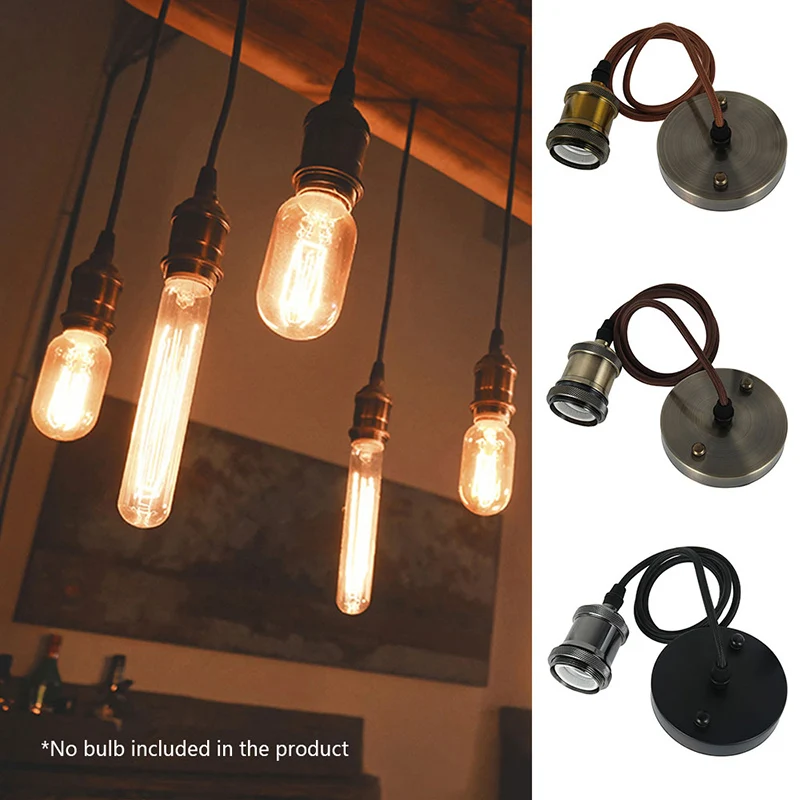Vintage Lamp Socket Edison Screw lamp Holder E27 Bulb Bases Edison Light Bulb 90-260V Industrial Hanging Lamp Home For decor
Vintage Lamp Socket Edison Screw lamp Holder E27 Bulb Bases Edison Light Bulb 90-260V Industrial Hanging Lamp Home For decor