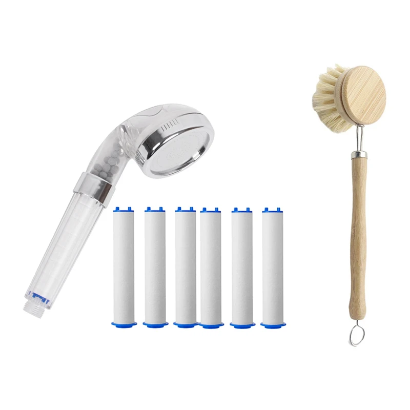 Wooden Handle Bamboo Bowl Brush, Long Handle Dish Washer & Bathroom Handheld Shower Water Saving Head Set With 6 Filters
Wooden Handle Bamboo Bowl Brush, Long Handle Dish Washer & Bathroom Handheld Shower Water Saving Head Set With 6 Filters