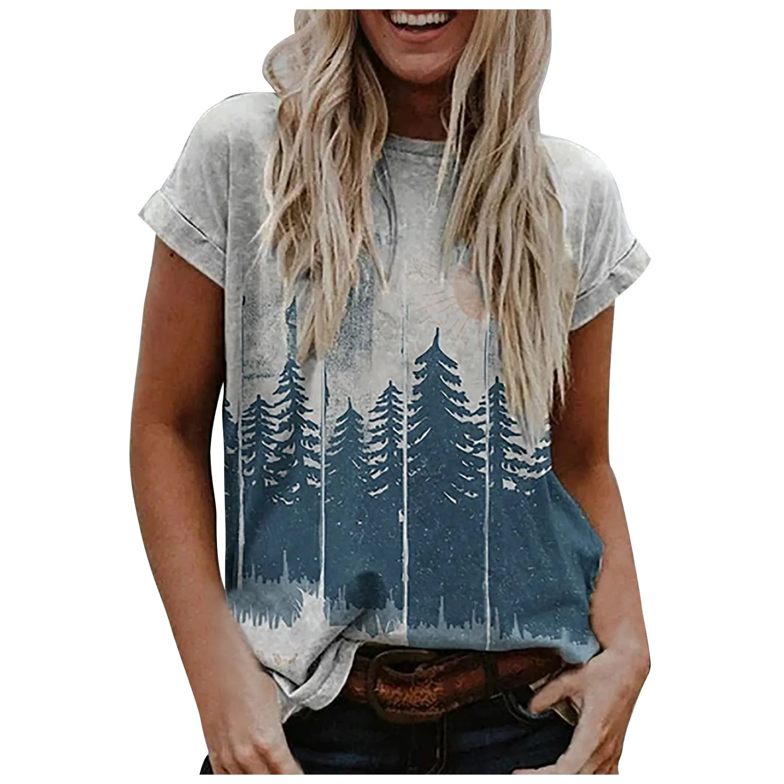 Summer Casual T-shirt Women's Landscape Print Loose Short Sleeve T-shirts Leisure Top Shirts Summer T-Shirt Tops Woman Clothes
Summer Casual T-shirt Women's Landscape Print Loose Short Sleeve T-shirts Leisure Top Shirts Summer T-Shirt Tops Woman Clothes