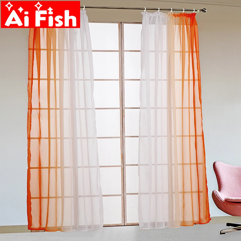 2 PC/ Lot Finished Solid Tulle Drapes Modern Simple Orange Gradient Sheer Curtains For Living Room Kitchen Short Curtain MY159-5
2 PC/ Lot Finished Solid Tulle Drapes Modern Simple Orange Gradient Sheer Curtains For Living Room Kitchen Short Curtain MY159-5