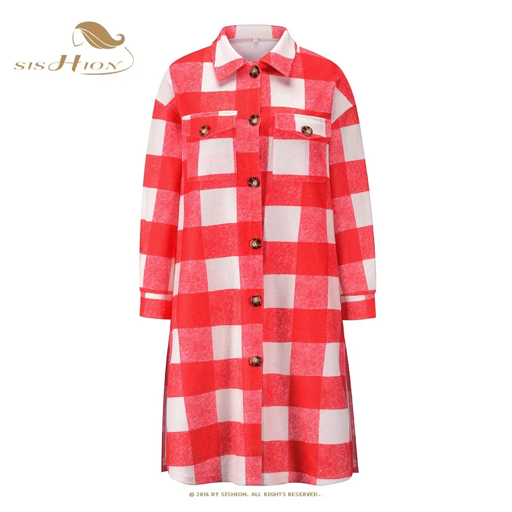 SISHION 2022 Autumn Women Shirt Coat VD2441 Fashion Plaid Printed Turn Down Collar Casual Single-Breasted Winter Female Overcoat
SISHION 2022 Autumn Women Shirt Coat VD2441 Fashion Plaid Printed Turn Down Collar Casual Single-Breasted Winter Female Overcoat