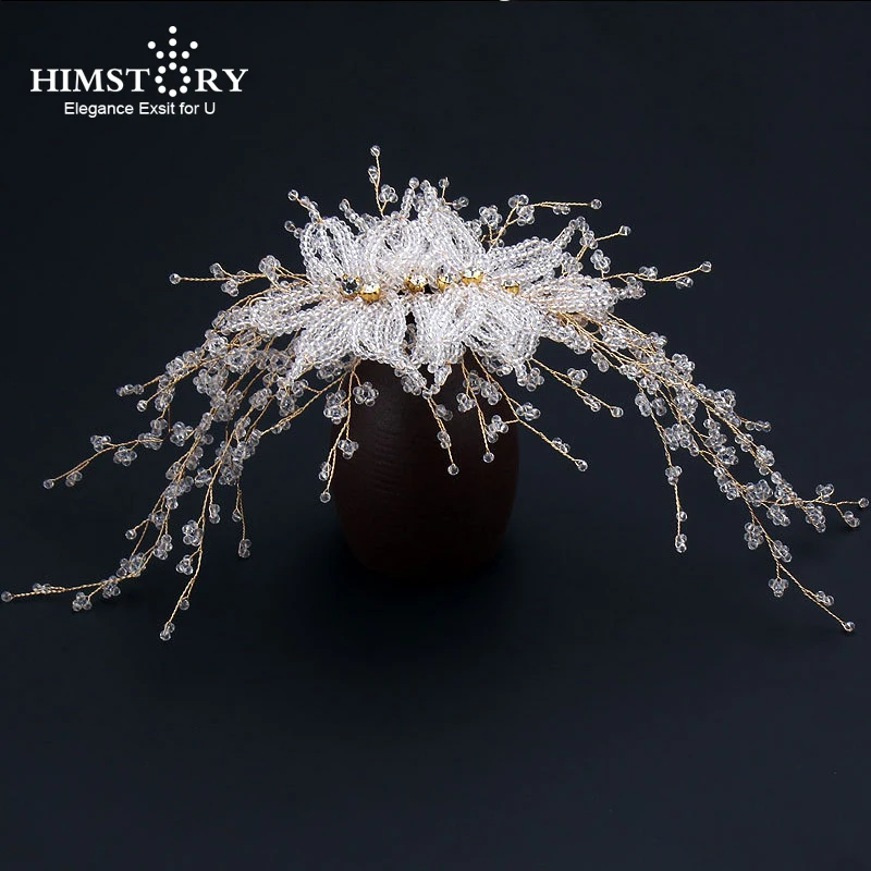 HIMSTORY Sweet Gold Flower Crystal Bridal Hairpins Headdress Brides Hairbands Wedding Hair Accessory
HIMSTORY Sweet Gold Flower Crystal Bridal Hairpins Headdress Brides Hairbands Wedding Hair Accessory