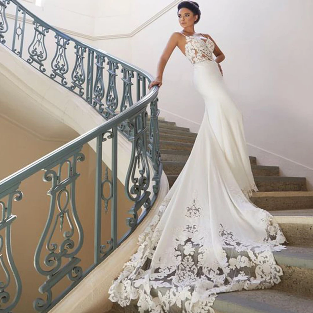 Сексуальное свадебное платье Русалка 2020 Vestidos de novia винтажное кружевное на