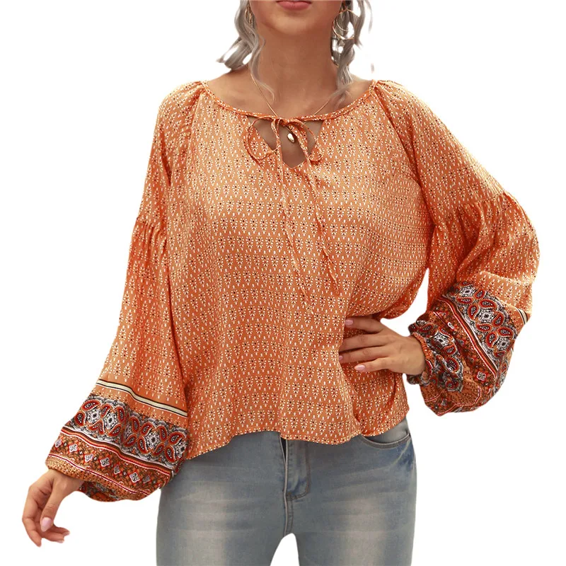 hirigin Spring Summer Women Dot Printed Retro Boho Blouse Long Sleeve Casual O-neck Lace-up Pullovers Top Beach Holiday
hirigin Spring Summer Women Dot Printed Retro Boho Blouse Long Sleeve Casual O-neck Lace-up Pullovers Top Beach Holiday