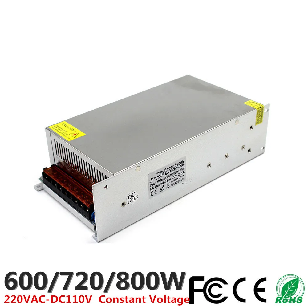 

DC 110V 5.5A 600W 6.5A 720W 7.3A 800W Драйвер импульсный источник питания 220V трансформатор переменного тока CCTV CNC промышленное оборудование