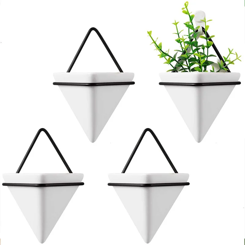 Triple-Cornered Wall Planter, Set of 4 Hanging Planter Vase Geometric Planter Wall Decor Air Plant Container for Home and Office
Triple-Cornered Wall Planter, Set of 4 Hanging Planter Vase Geometric Planter Wall Decor Air Plant Container for Home and Office