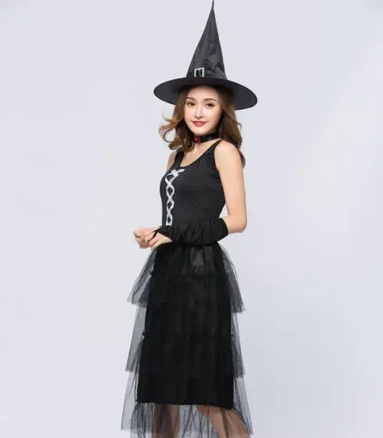2022 Halloween Carnival Women Adult Witch Costume Cosplay Short Mesh Costumes Ball Gown Black Party Fantasia Dresses
2022 Halloween Carnival Women Adult Witch Costume Cosplay Short Mesh Costumes Ball Gown Black Party Fantasia Dresses