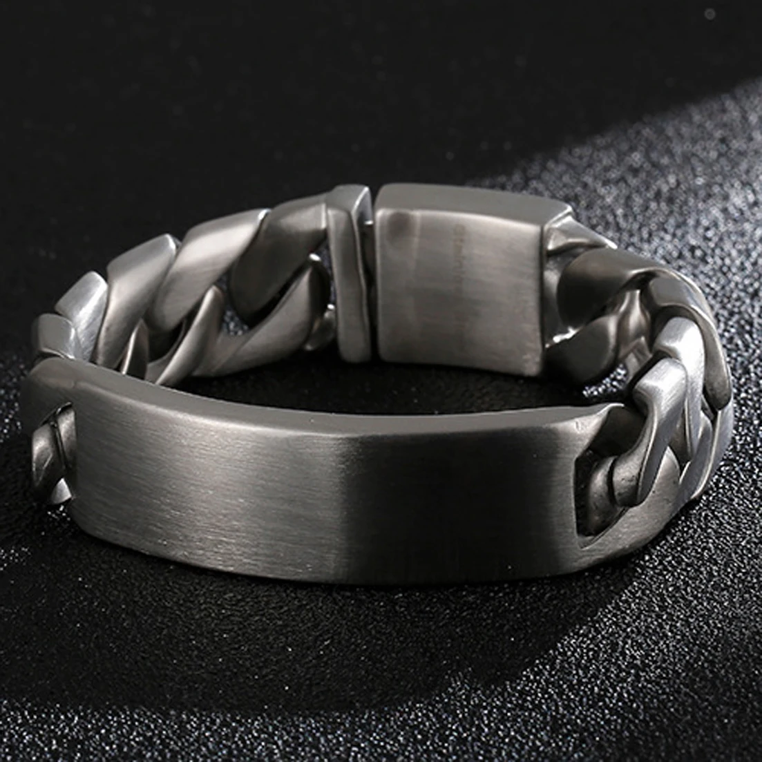 Punk Gothic 17mm Silver Color Brushed Mens Bracelet 316L Stainless Steel ID Curb Cuban Chain Link Bangle Wristband 7.87inch
Punk Gothic 17mm Silver Color Brushed Mens Bracelet 316L Stainless Steel ID Curb Cuban Chain Link Bangle Wristband 7.87inch