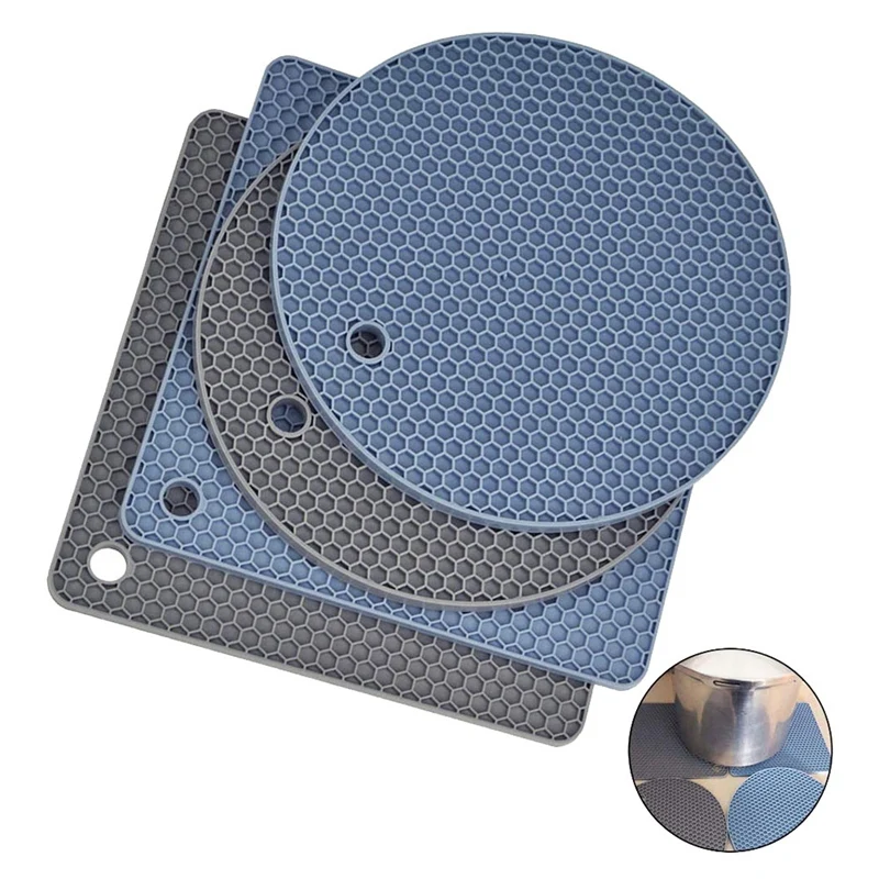 Силиконовые подставки для кастрюль, термостойкие коврики для горячей кастрюли, столов, столешниц, ложек (2 квадратных коврика + 2 круглых ков...
Силиконовые подставки для кастрюль, термостойкие коврики для горячей кастрюли, столов, столешниц, ложек (2 квадратных коврика + 2 круглых ков...