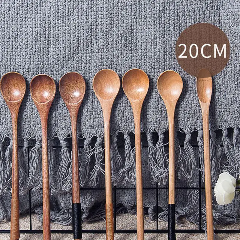 Wooden Spoon Long Handled Spoon Kitchen Cooking Utensil Tool Honey Coffee Tea Mixing Tableware Catering Kids Soup Spoon new--
Wooden Spoon Long Handled Spoon Kitchen Cooking Utensil Tool Honey Coffee Tea Mixing Tableware Catering Kids Soup Spoon new--
