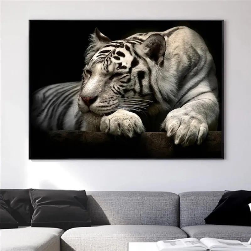 Large Size Modern Animal Canvas Painting Picture Wall Art White Tiger Prints Print Home for Living Room Decoration Home Decor
Large Size Modern Animal Canvas Painting Picture Wall Art White Tiger Prints Print Home for Living Room Decoration Home Decor