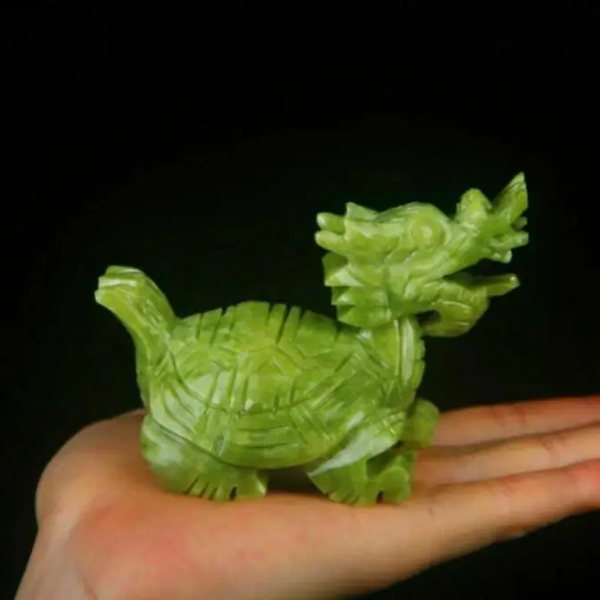 Chinese Exquisite Natural Green Jade Carving Feng Shui Dragon Turtle Longevity Decoration Home Decoration Accessories Modern
Chinese Exquisite Natural Green Jade Carving Feng Shui Dragon Turtle Longevity Decoration Home Decoration Accessories Modern