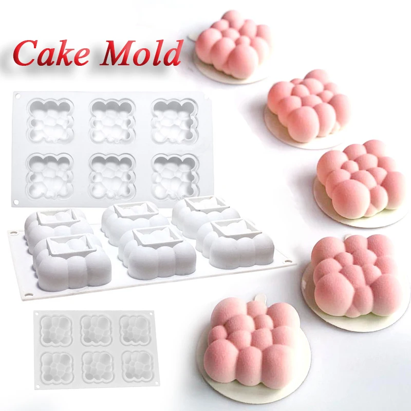 6 Cavity Cloud Shaped Silicone Cake Mold For DIY Cloud Ice Cream French Dessert Bakeware Mousse Chocolate Cake Baking Tools
6 Cavity Cloud Shaped Silicone Cake Mold For DIY Cloud Ice Cream French Dessert Bakeware Mousse Chocolate Cake Baking Tools