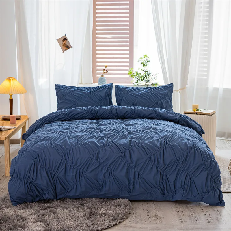 Soft Wavy Folds Solid Duvet Cover Set Bedding Set Queen King Size Quilt Duvet Cover and Pillowcases Double Bed Set No Bed Sheet
Soft Wavy Folds Solid Duvet Cover Set Bedding Set Queen King Size Quilt Duvet Cover and Pillowcases Double Bed Set No Bed Sheet
