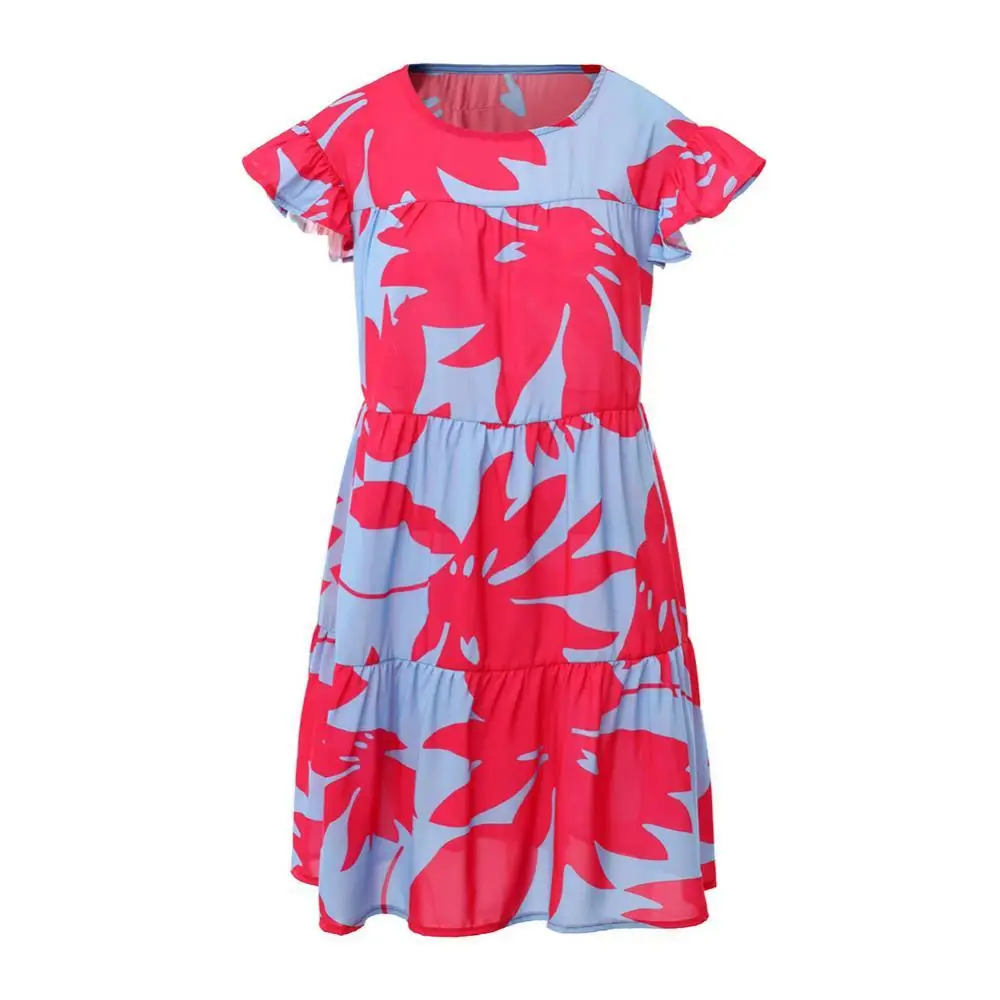 summer dress O Neck Short Sleeve Floral Print robe femme Large Hem A Line Dress vestidos de mujer casual
summer dress O Neck Short Sleeve Floral Print robe femme Large Hem A Line Dress vestidos de mujer casual