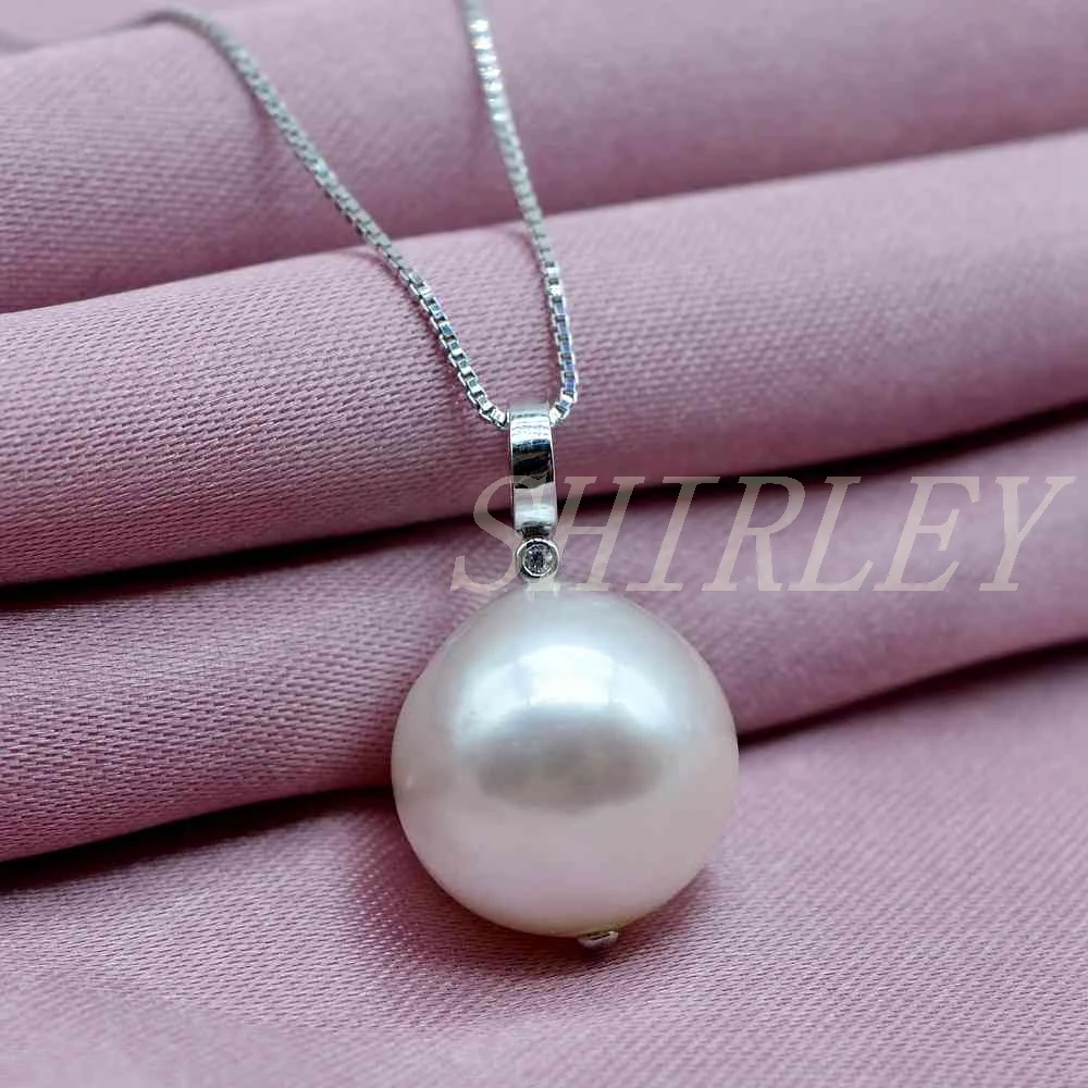 AAA large grain pearl pendant, round shape, natural freshwater pearl, 925 sterling silver, ladies necklace, simple jewelry
AAA large grain pearl pendant, round shape, natural freshwater pearl, 925 sterling silver, ladies necklace, simple jewelry