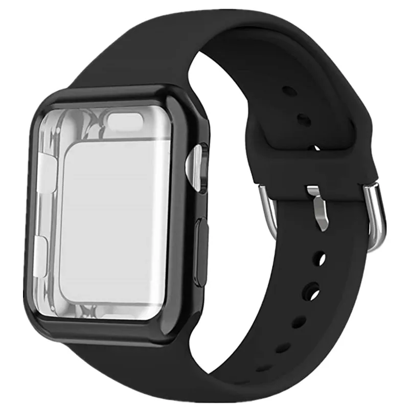 Silicone Sport Strap For Apple Watch SE Band Series 6 44mm 40mm with Case iWatch 5 4 Screen Protector For Applewatch 3 42mm 38mm
Silicone Sport Strap For Apple Watch SE Band Series 6 44mm 40mm with Case iWatch 5 4 Screen Protector For Applewatch 3 42mm 38mm